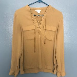 Long sleeve lace blouse